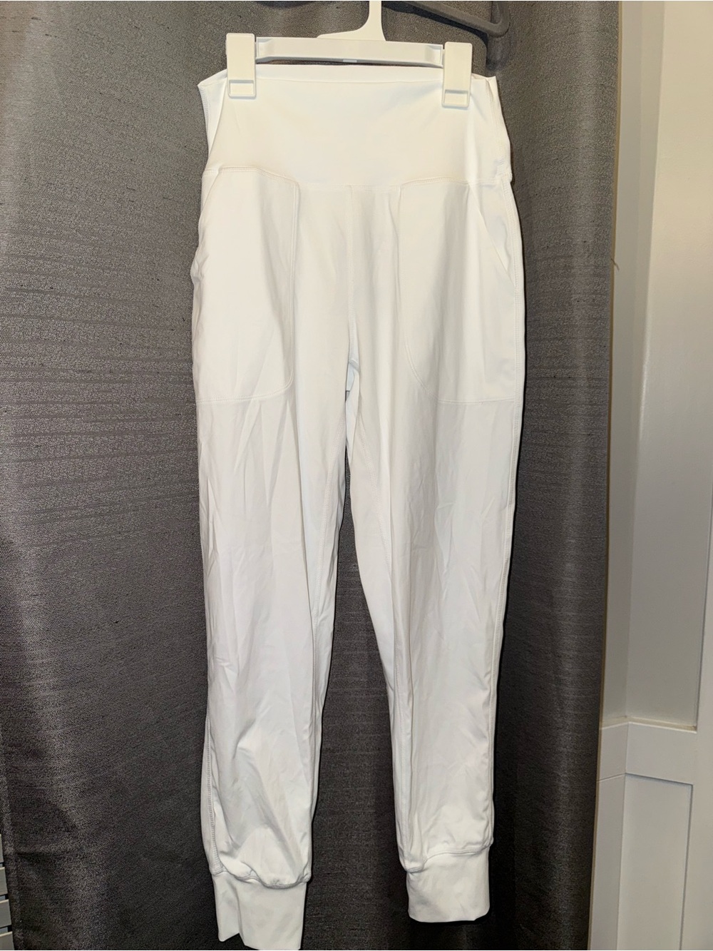 INC International Concepts White High-Rise Jogger Pants
